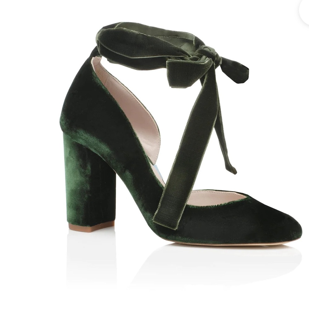 Harriet Wilde HETTY FOREST GREEN US size 10 Green Velvet Heels